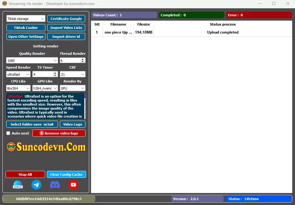 Tool Hls Streaming storage Tiktok