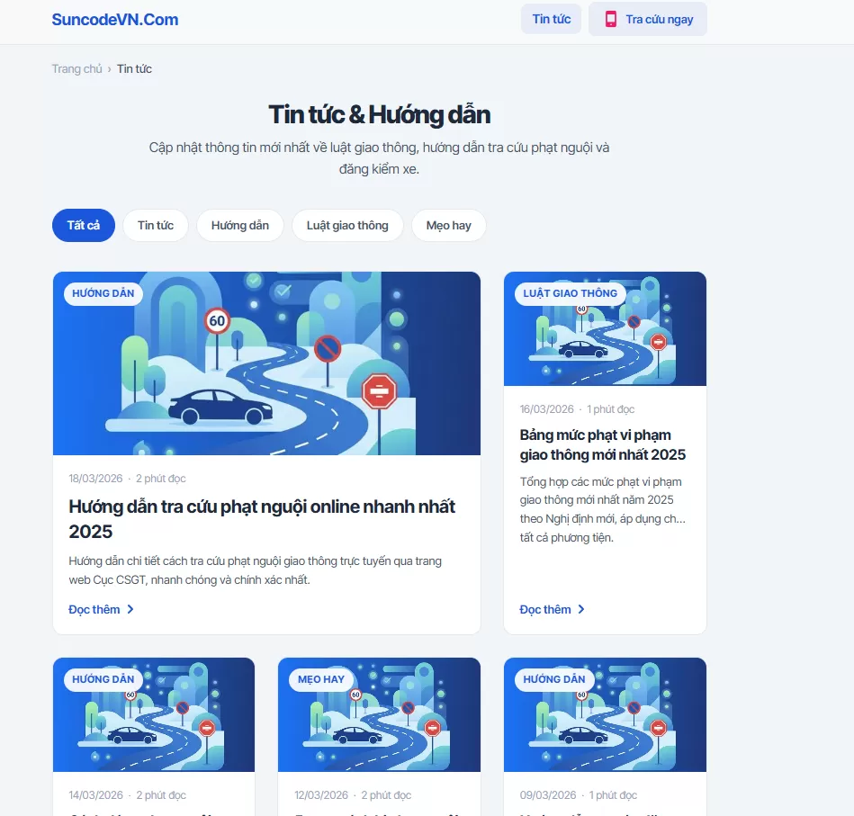 Source Code Check Phạt Nguội