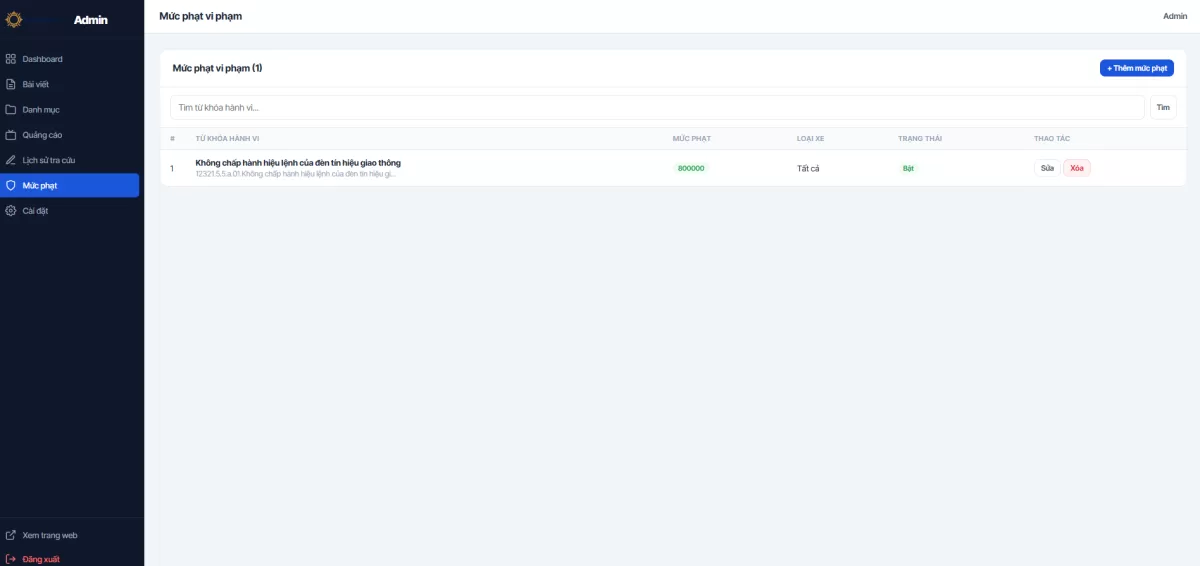Source Code Check Phạt Nguội