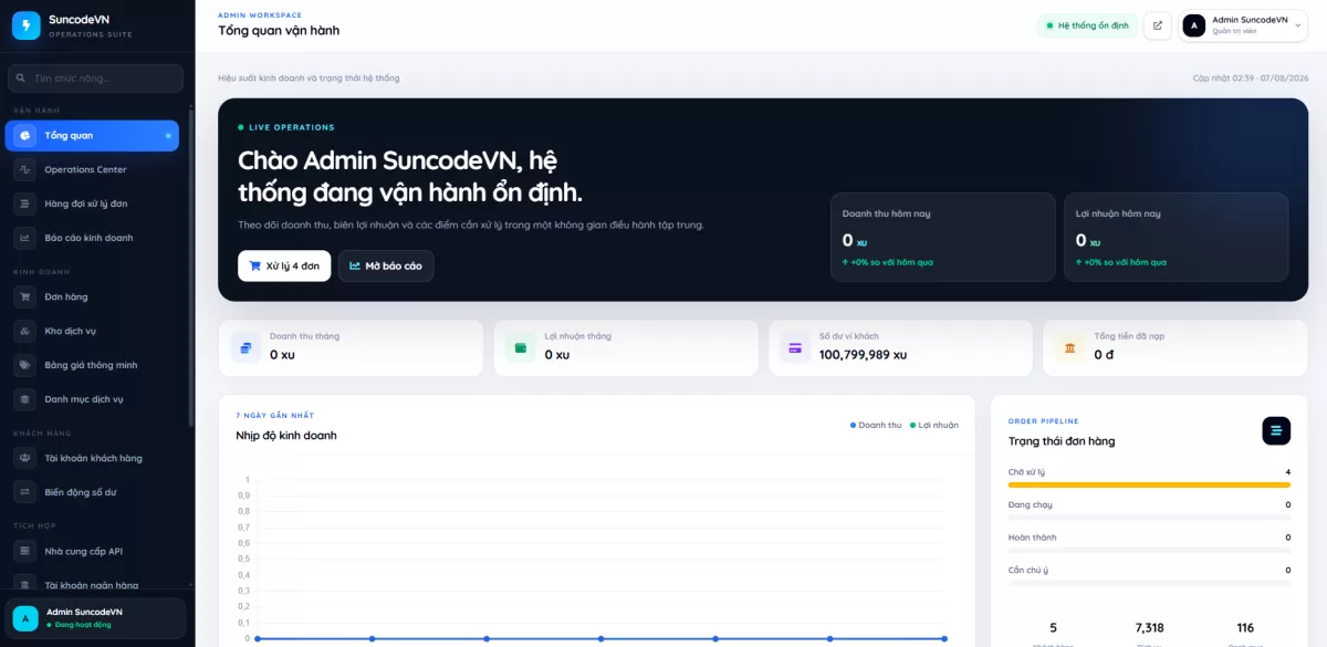 Source Code Website Dịch Vụ Social Media SMM Panel bằng Laravel, Tailwind CSS, API Reseller