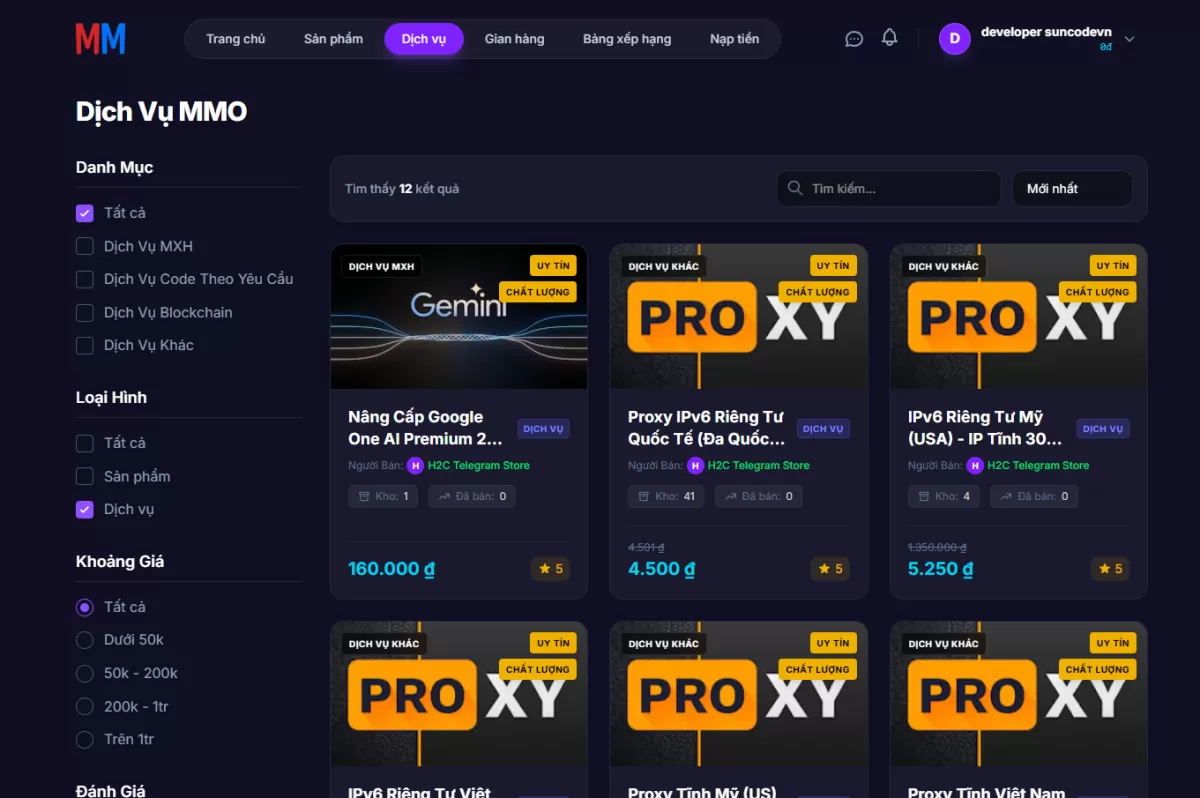 Full Source Code Tạp Hoá MMO Nextjs