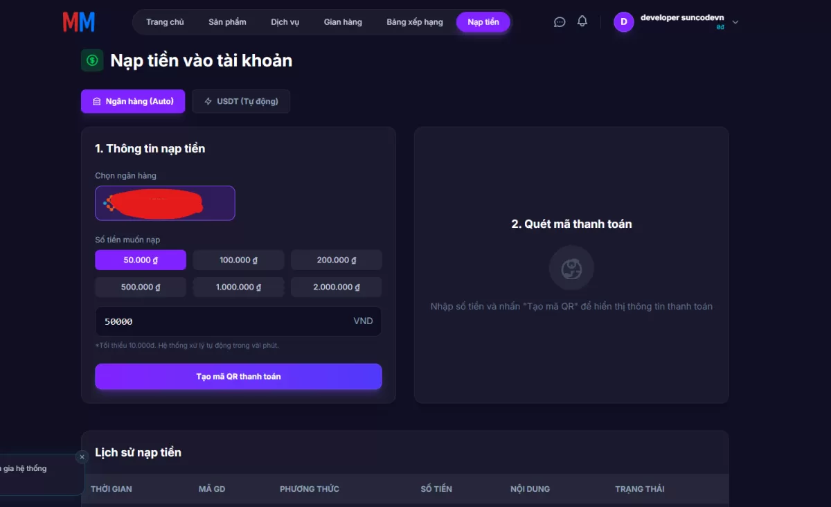 Full Source Code Tạp Hoá MMO Nextjs
